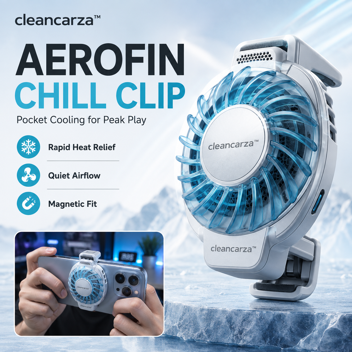 Cleancarza™ AeroFin Chill Clip