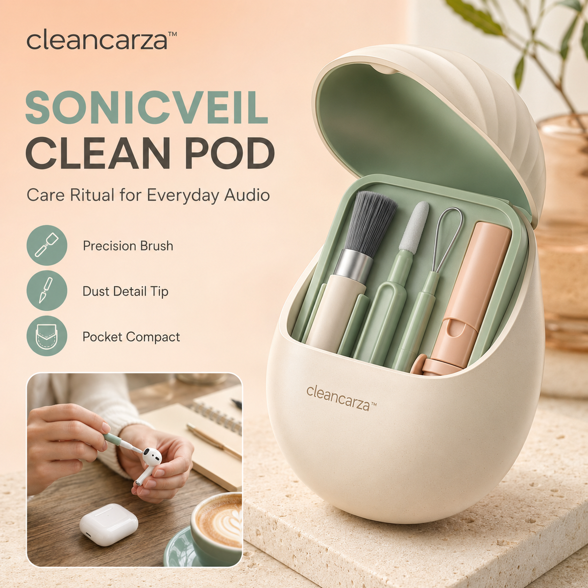 Cleancarza™ SonicVeil Clean Pod