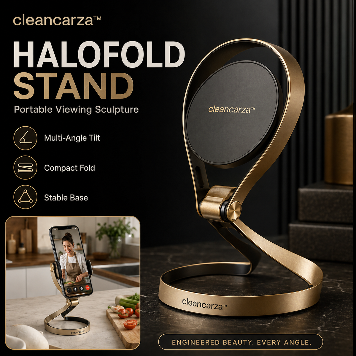Cleancarza™ HaloFold Stand