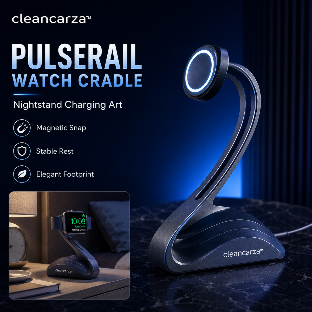 Cleancarza™ PulseRail Watch Cradle